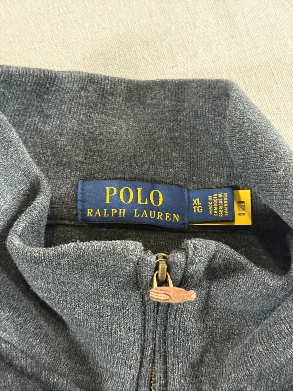 Polo Ralph Lauren Pony Quarter Zip Estate Rib Longsleeve Quarter Zip Pullover - Picture 3 of 4